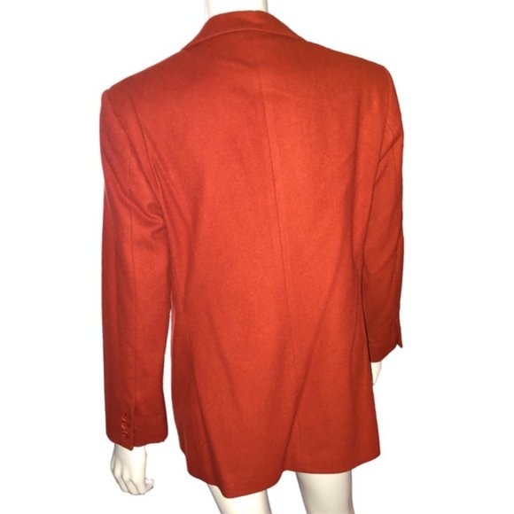 LL Bean Women’s Rust Wool-Blend Blazer Jacket Size 12 – Autumn Winter Classic - Picture 5 of 7